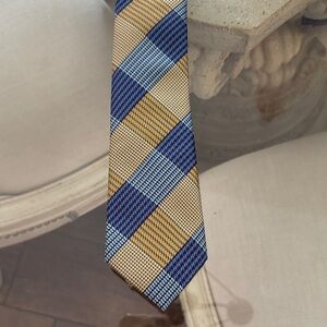 Blue and Yellow Plaid Tie